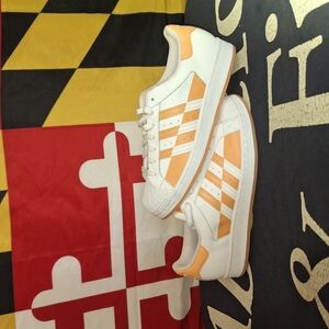 Adidas White and Orange Sneakers
